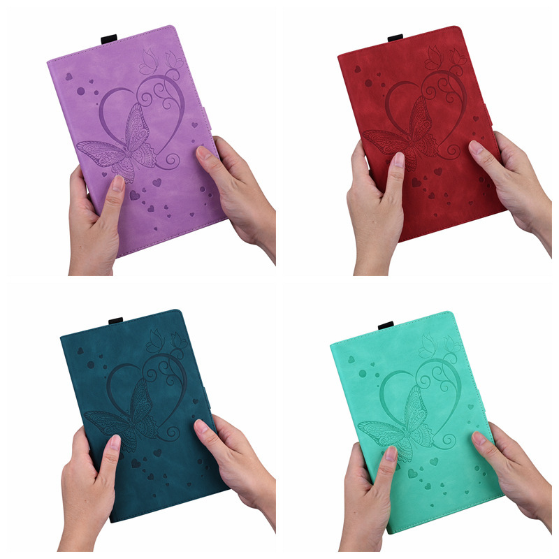 For Samsung Tab S9Plus love butterfly embossed tablet case iPad 10.2 protective case Lenovo 328Xu