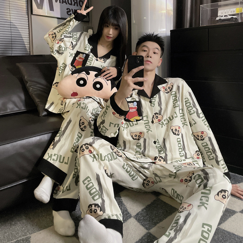 검은색 칼라 짱구는 못말려 긴팔 긴바지