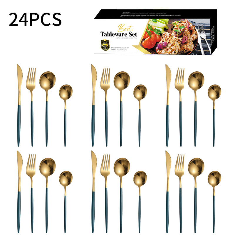 다크 그린 골드 24 개 세트