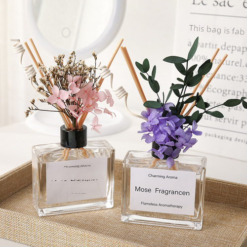 Eternal Flower Fireless Vine Essential Oil Set with Instagram Style, Hotel Household Room Bathroom Deodorizing Aroma