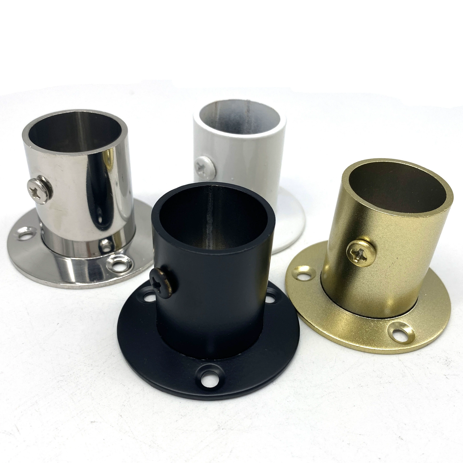 Stainless steel thickened high-leg flange seat clothes rack, rod seat, round pipe seat, high flange seat manufacturer wholesale