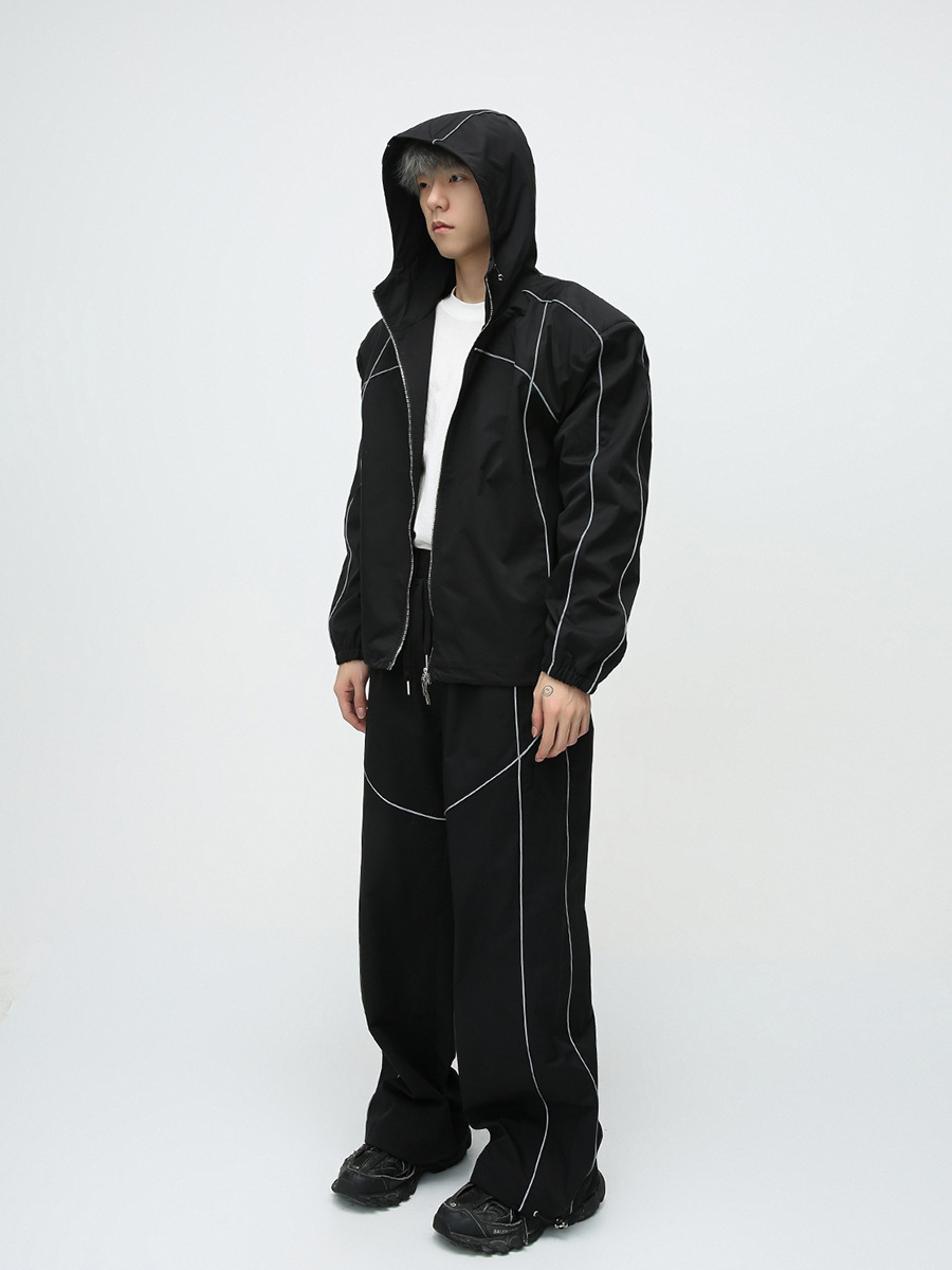 Mtlclothes ropa de Hombre | 2023 Otoño e Invierno nueva deconstrucción diseño tridimensional sentido hombro pad traje casual hombres