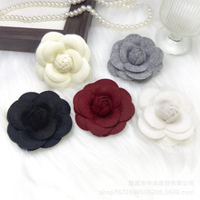 7.5韩版山茶花布艺花朵胸花鞋花头饰胸针发绳diy饰品配件辅料批发