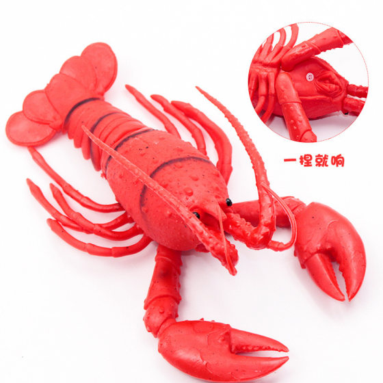 Soft Glue Lobster Crab Artificial Model Soft Glue BB Sound Pinch Call Science and Education Cognitive Scene Props Decoration Toys