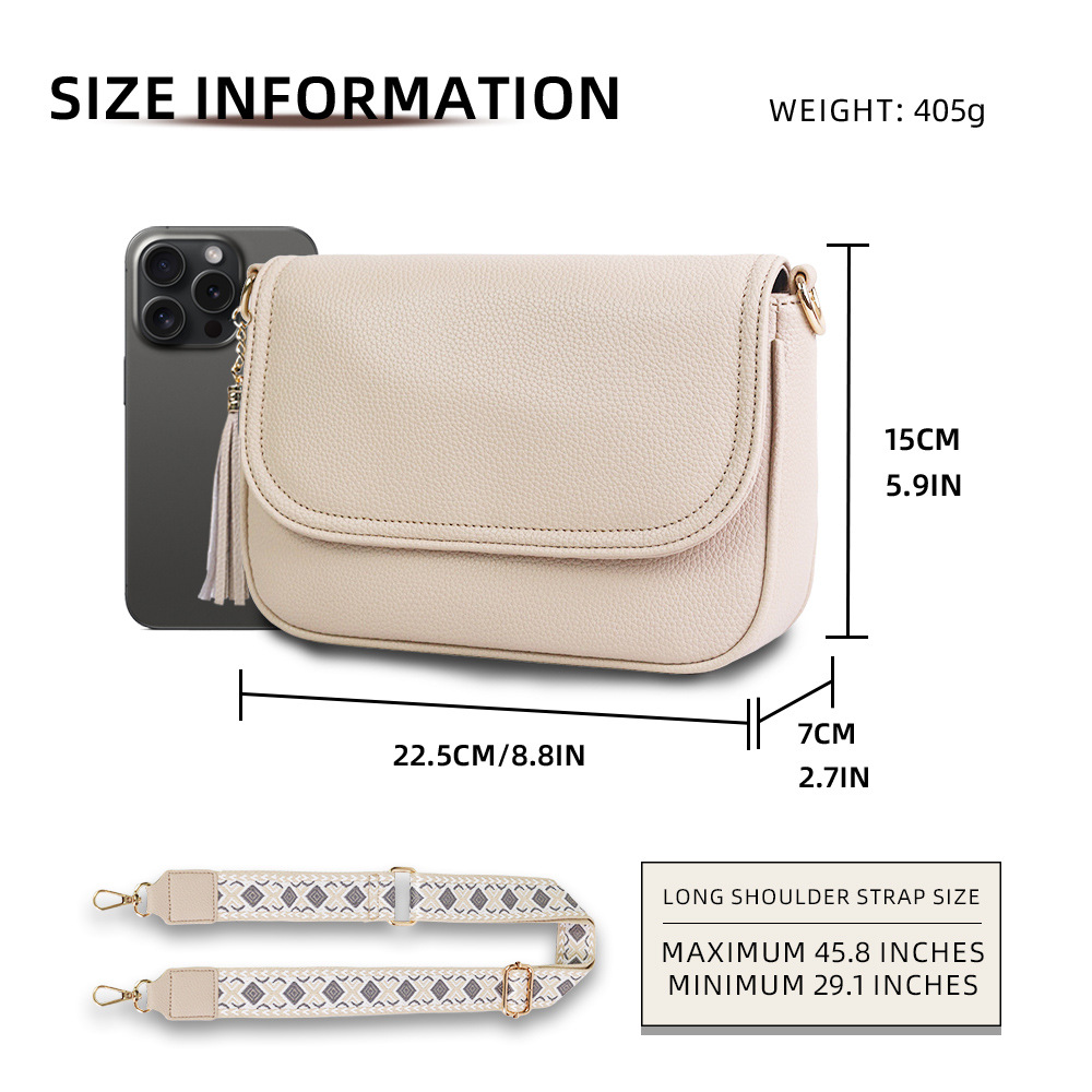 All Seasons Season Women's Gender Women's Medium Pu Leather Solid Color Classic Style Square Flip Cover Square Bag