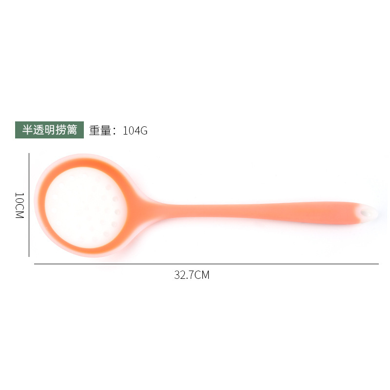 Spot utensilios de cocina translúcidos domésticos cucharas de silicona cucharas de filtro de aceite cucharas de silicona cucharas de residuos de filtro