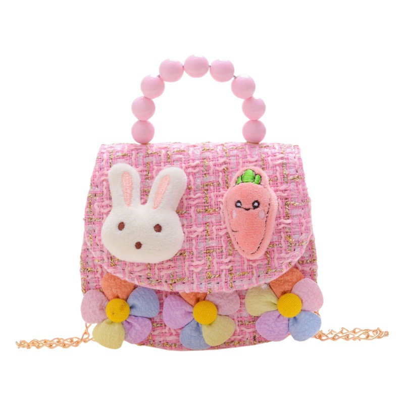 2022 nuevos niños bolso de hombro crossbody Chanel estilo niñas bolsa perla portátil accesorios de dibujos animados bolsa de desgaste