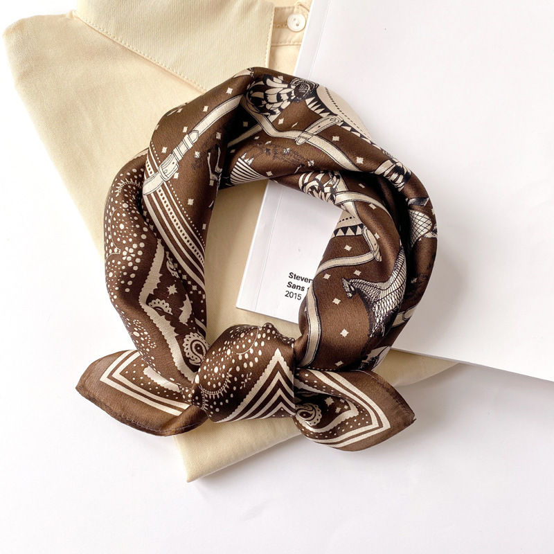 brown silk bandana
