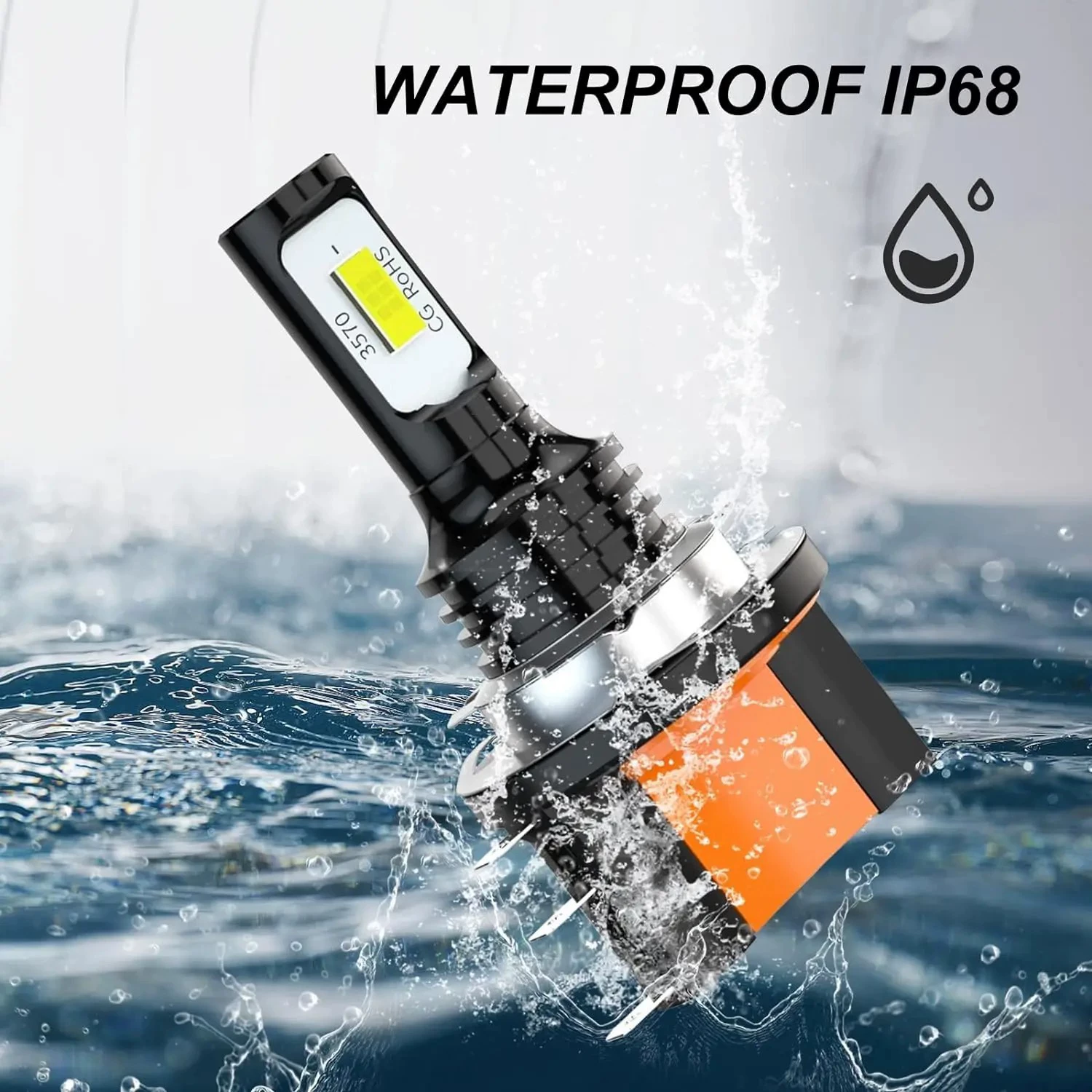 Хит продаж H15 3570 80W черный алюминиевый противотуманный фонарь H15 с CSP-чипом, 2 SMD, противотуманный автомобильный свет фар