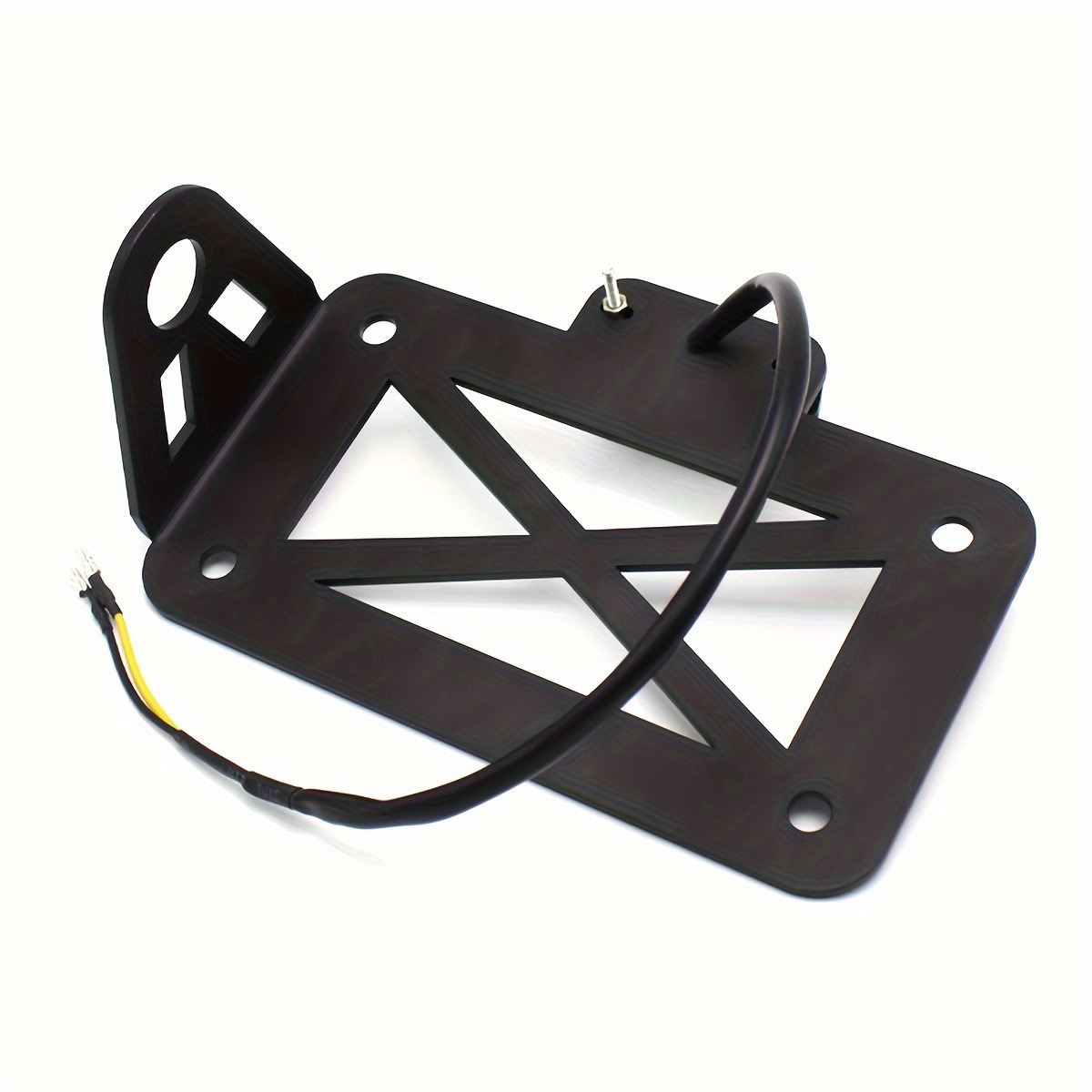 Vintage American-style cruiser motorcycle side license plate holder, license plate light bracket, motorcycle modification accessory license plate frame