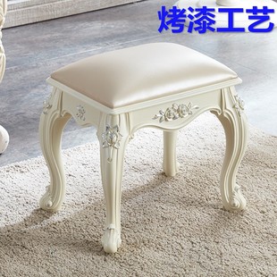 European and American Style Dressing Table Stool, Makeup Stool, Soft-Packed Small Square Stool, Home Chair, Princess Bedroom Manicure Stool, Guzheng Stool