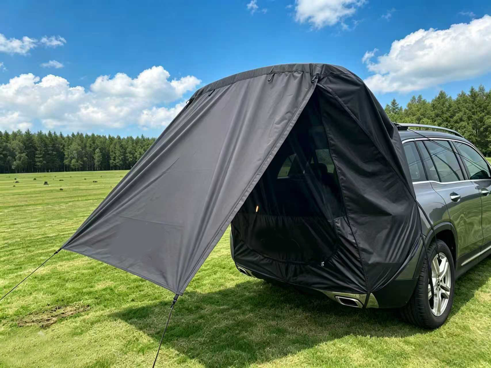 Outdoor Self-Driving Tour Barbecue Camping Car Travel Tent Sunshade Rainproof Trunk Car Rear Extension Tent