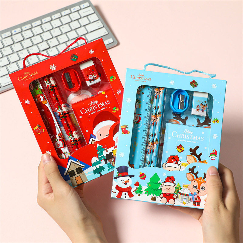 Christmas Stationery Set 6 Piece Gift Box For Children_voghion.com