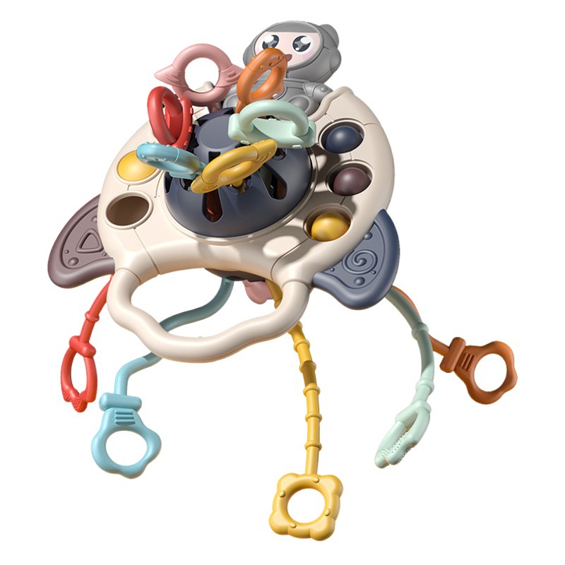 Bombeo de música bebé recién nacido rompecabezas puede morder agarre entrenamiento infantil juguetes de educación temprana 1-3 años de edad traqueteo Lala música