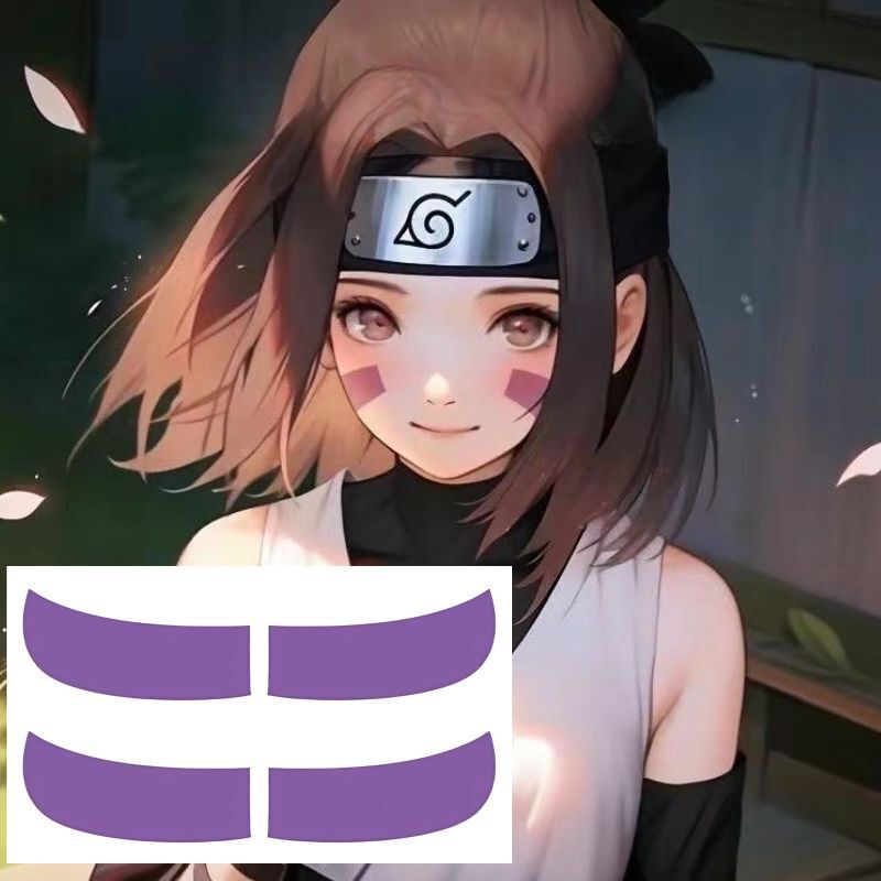 Naruto Muye village Nohara Lin facial tattoo stickers cosplay waterproof face stickers