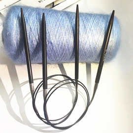 V3U2批发牌80厘米黑檀木环形针编织工具套装毛线衣织针循环针棒针
