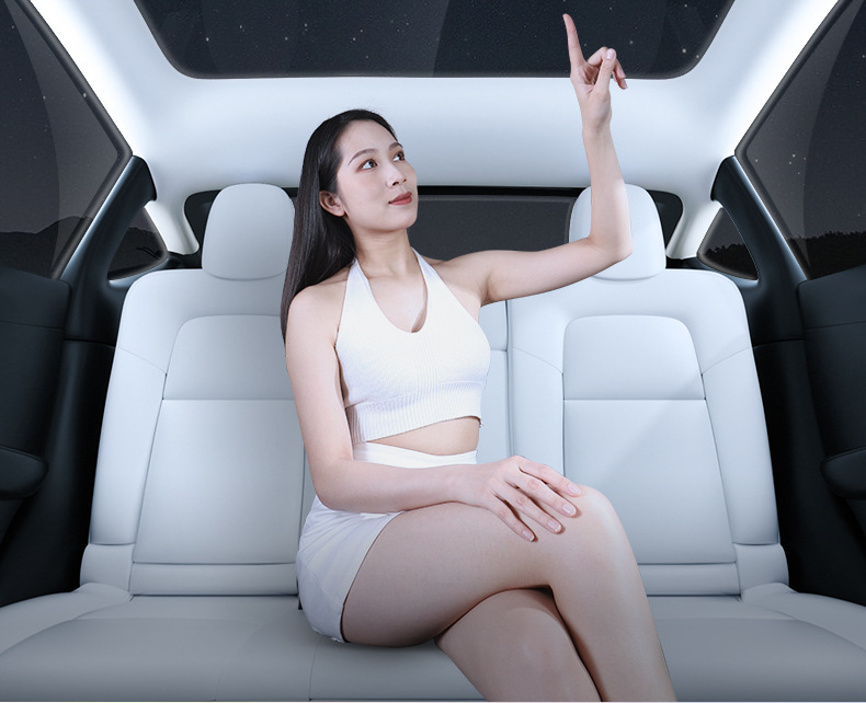 Suitable for Tesla Sunshade Curtain Model Y/3 Roof Sunroof Cooling Sunshade Canopy Ice Armor Film Accessories Black