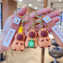 卡皮巴拉玩偶钥匙扣链卡通挂饰学生书包公仔小礼品地摊娃娃机批发