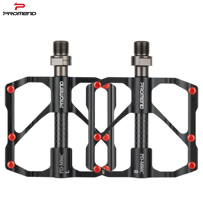 Promend Bicycle Pedals Road Bike Carbon Fiber Bearing Pedals Mountain Bike 3M86C/R87C Anti-Slip Promend Bicycle Pedals Road Bike Carbon Fiber Bearing Pedals Mountain Bike 3M86C/R87C Anti-Slip