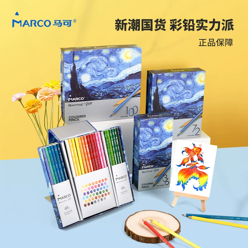 Цветные карандаши MARCO Raffine Pro 7100 масляные для рисования