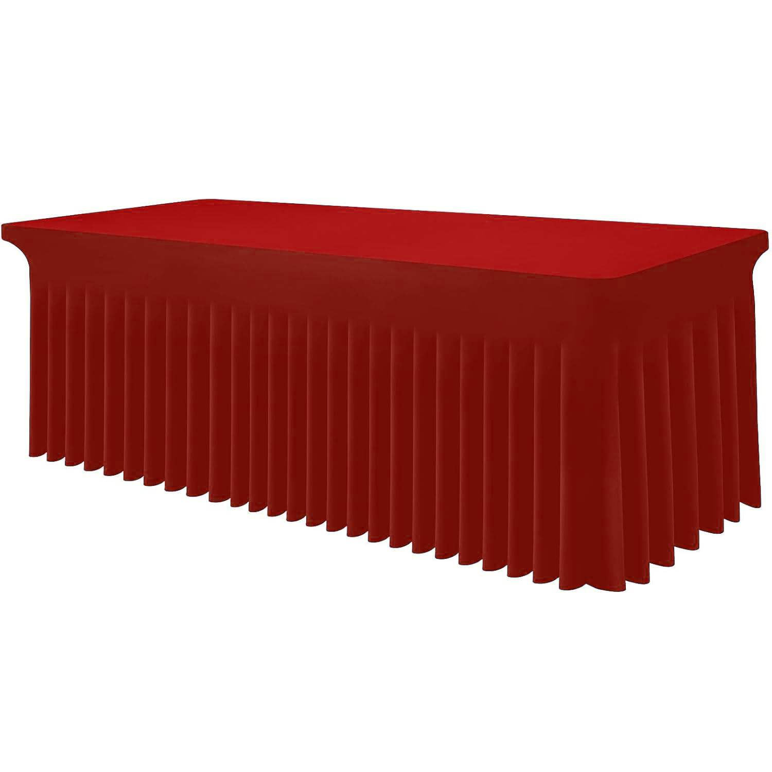 Mantel de spandex de seda de leche mantel elástico ajustado elástico de 1,8 m mantel lavable rectangular falda de mesa de banquete al aire libre