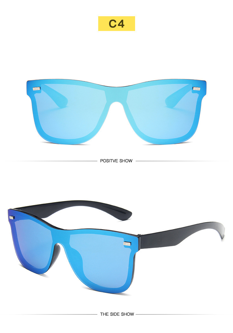 European And American Trendy Women's Large-frame Personalized Sunglasses Men's Dazzling Reflective Mercury Windshield One-piece Sunglasses_viptrois.com