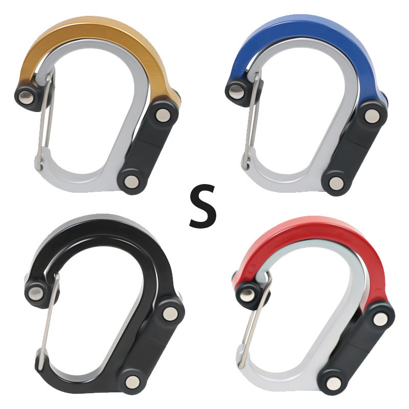Amazon D-Type Aluminum Alloy Carabiner 360 ° Hanging Buckle Car Key Outdoor Travel Multifunctional Carabiner