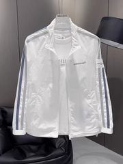 2025春夏新作百合立襟ジャケット日焼け止め服男性ファッション格好いいゆるいファッションカジュアルコート
