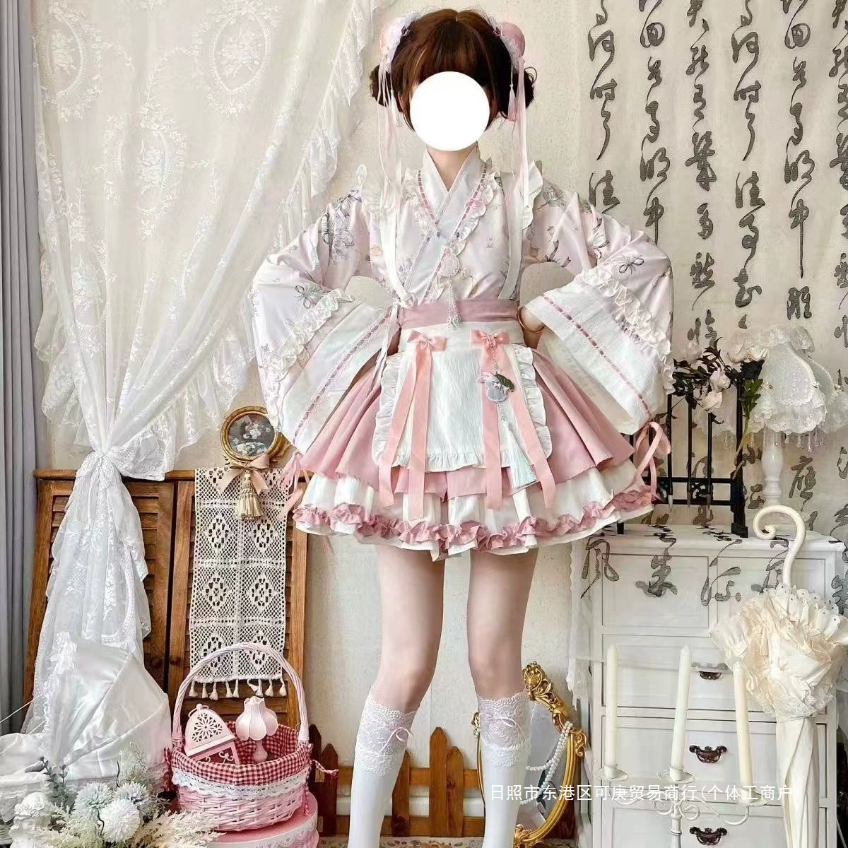 Костюм Лолиты [травяное растение, маленький аптекарь] юбка Лолиты, платье с перекрестным воротником, костюм горничной, оптовая продажа