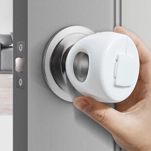 Child Security Door Handle Protection Cover Baby Ball Lock Anti-Opening Anti-Collision Door Handle Cover Round Lock Cover