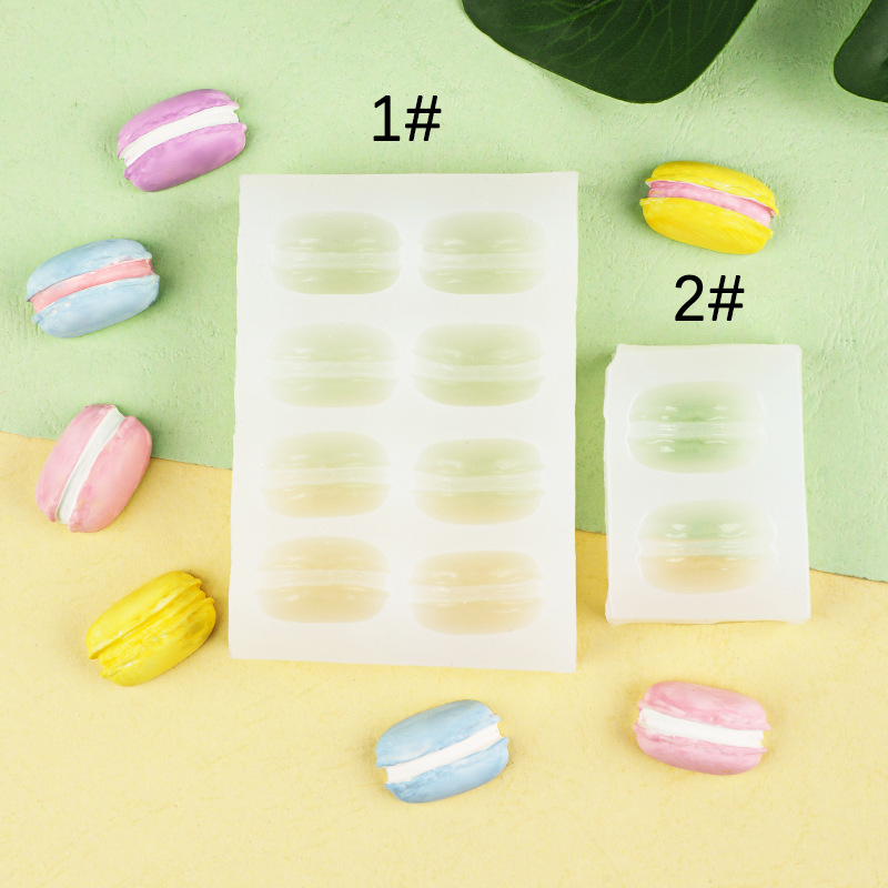 Nueva DIY hornear decoración medio macaron chocolate molde de cristal hecho a mano aromaterapia vela Silicona
