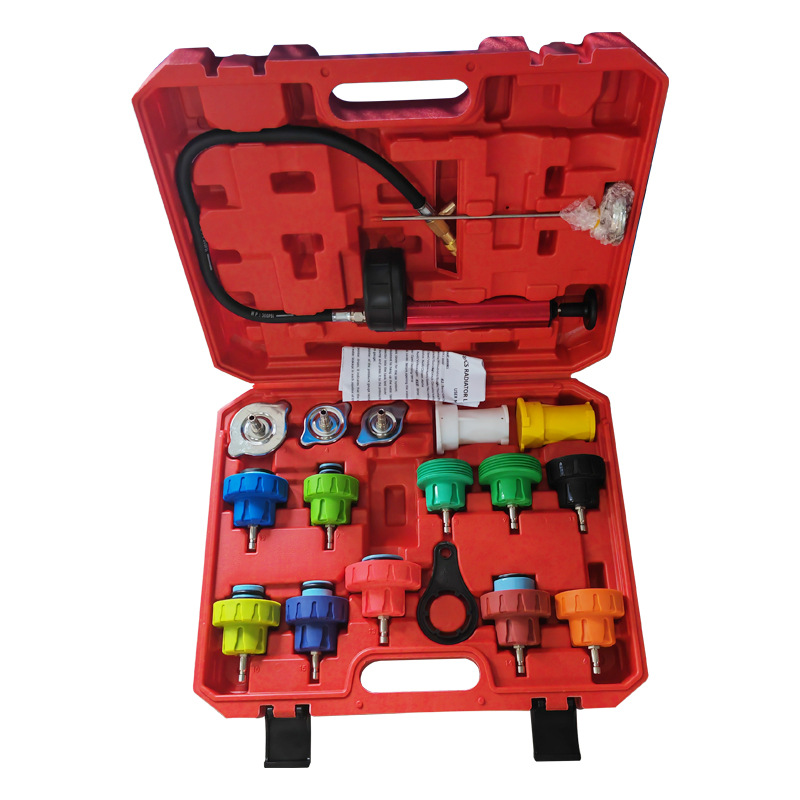 Coche tanque de agua detector fugas anticongelante relleno reemplazo 28 34 unidades traje auto reparación herramientas al por mayor