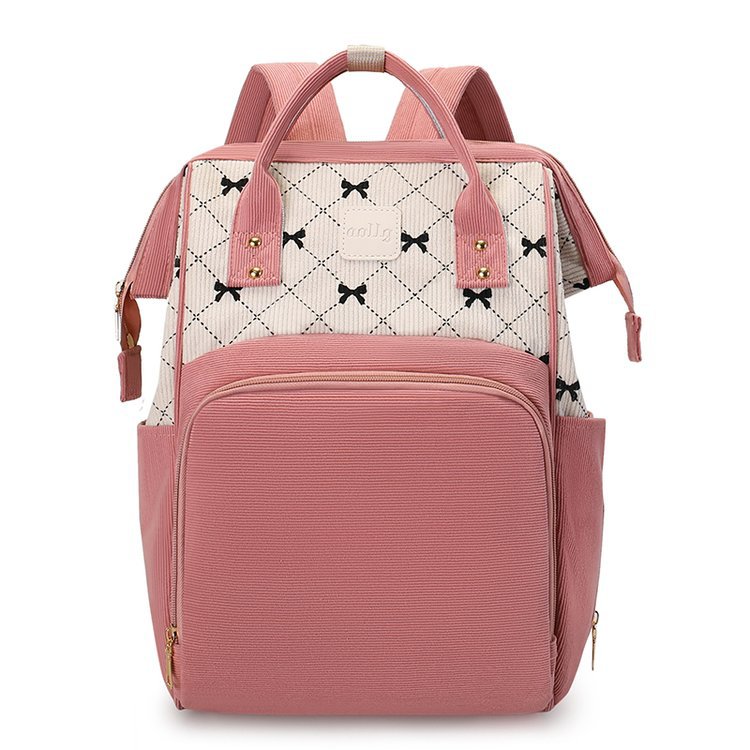 Bolsa de impresión de moda para mamás portátil versátil almacenamiento de botellas de leche bolsa de madre y bebé al aire libre mochila de viaje multifuncional portátil