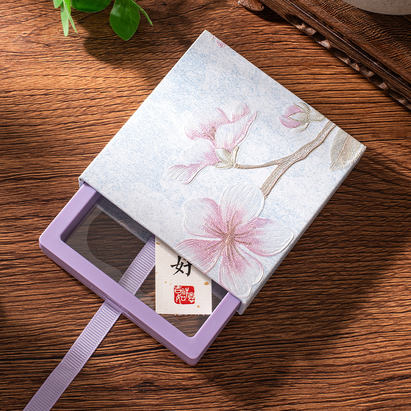 Caja de regalo azul y púrpura; 9cm * 9cm * 2cm (medio)