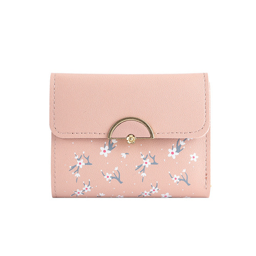  New Small Wallet Women's Short Korean Style Trendy Folding Personalized Student Cute Mini Fashion Coin Purse Wallet