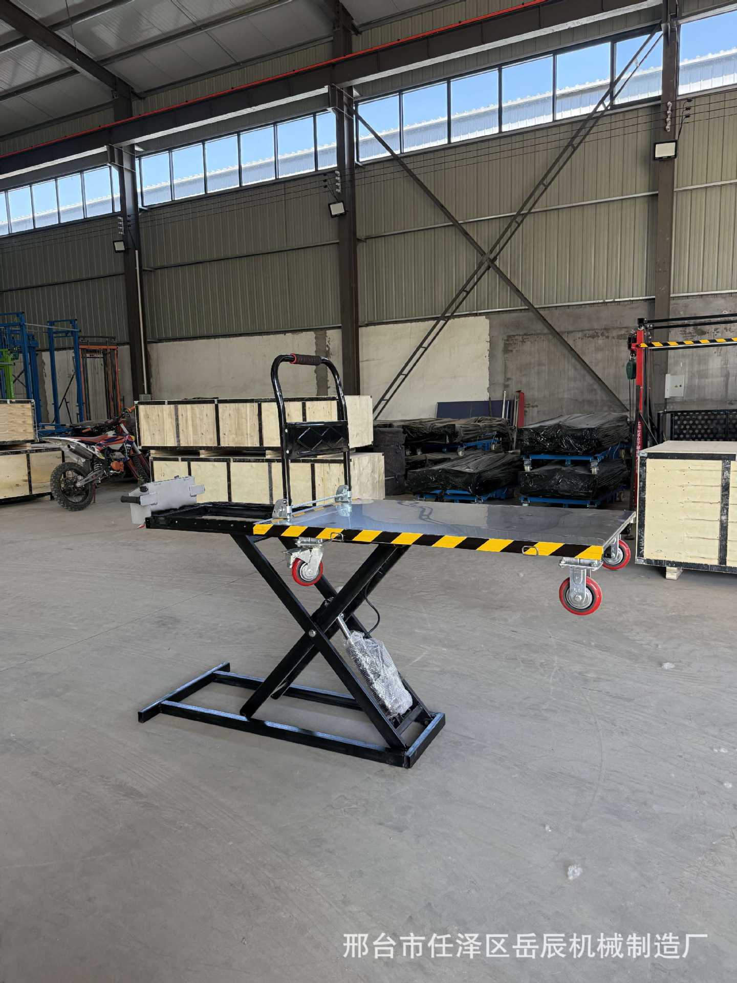 Portable electric lift trolley, Ximuleike transport vehicle, mobile foldable flatbed truck with lifting platform