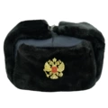 Blue Cloth 125g Black Velvet Double-Headed Eagle Badge