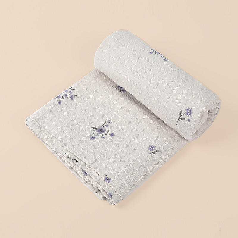 격자 무늬 보라색 꽃