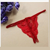 Open -stall thong Women's underwear seductive crotch Performance underwear lace transparent large size T pants one piece