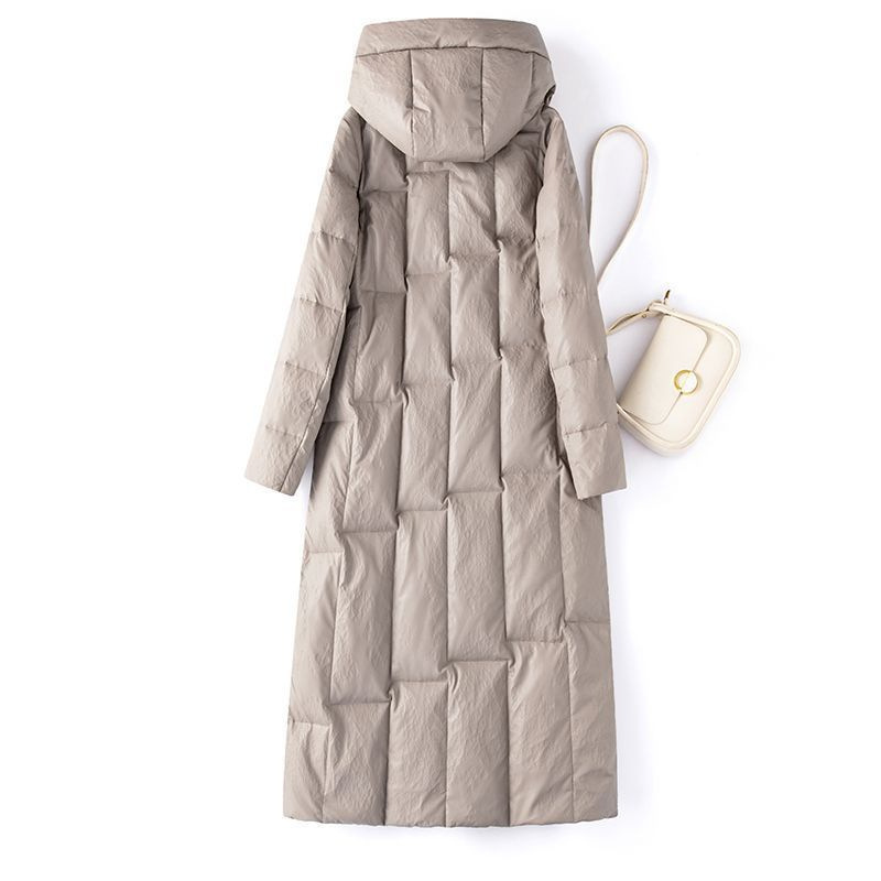 New Winter Haining down Jacket for Women, Mid-Length Leather Coat, Sheepskin with Fleece, Thickened Fur Coat, Versatile for 25 Years