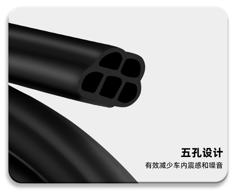 Car Sealing Strip, Door Sound Insulation Strip, Double-Layer Door Frame Sealing Strip, Thickeneded, Noise-Reducing, Waterproof and Dust-Proof Universal Model