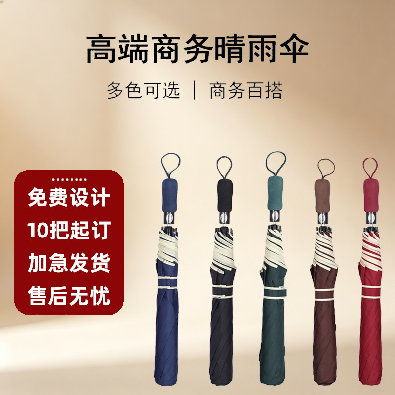 Automatic 80% off Golf Umbrella for Men, Extra Large Business Umbrella, Dual-Purpose Foldable Umbrella with Logo Printing, Gift Advertising Umbrella