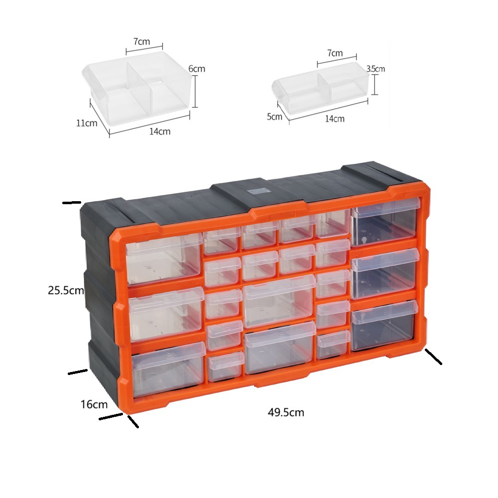 Caja Botiquín de Medicamentos Portátil de Doble Capa de Plástico PP para Medicamentos