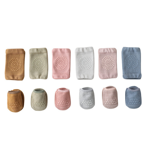 2025 Autumn/Winter New Baby Knee Protection Socks Set Infant Crawling Learning Step Anti-Slip Children Cartoon Cute Foot Covers
