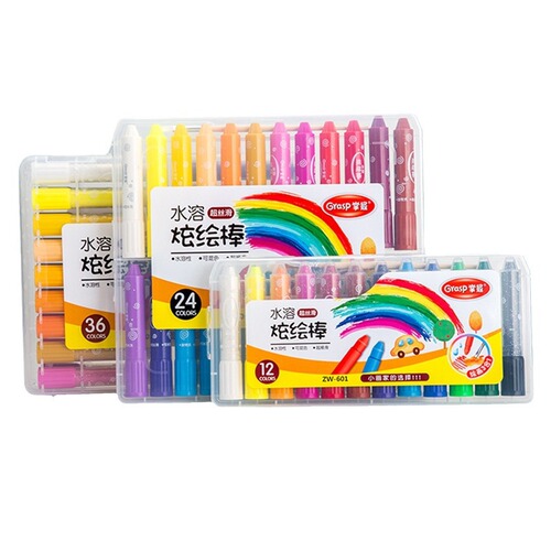 Master 24-color colorful stick, silky smooth painting stick, rotating water-soluble oil pastel stick, paint stick, washable painting brush