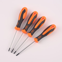 Supply Strong Magnetic Screwdriver, One-Way and Cross-Type Screwdriver with Soft Rubber Handle, Orange and Black Striped Handle Screwdriver