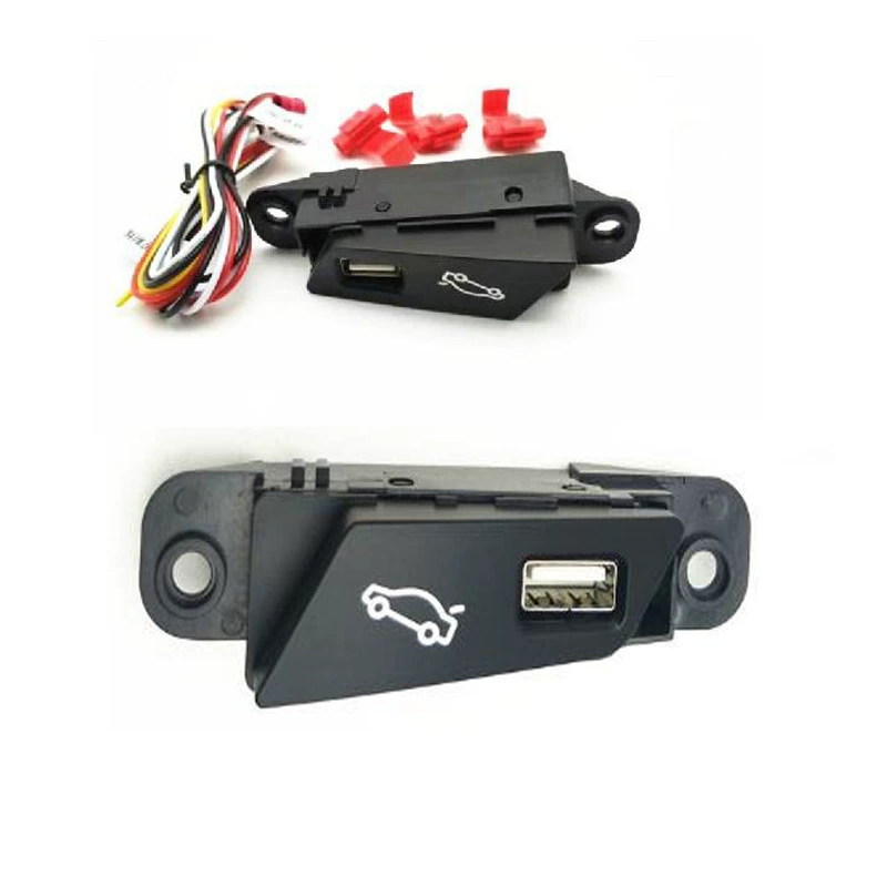 Автомобиль оригинальная Установка Отверстия модифицированный комплект переключателей зарядного устройства подходит для переключателя задней двери багажника Cruze USB в сборе