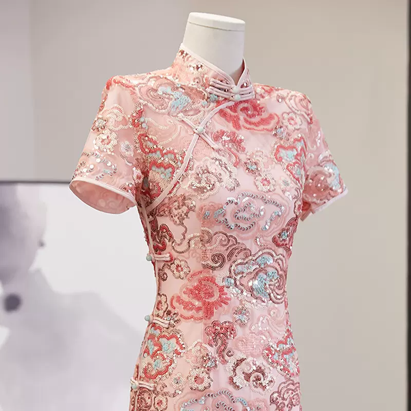 旗袍女2022年新款敬酒服新娘婚礼结婚婚纱礼服年轻款气质高端高级