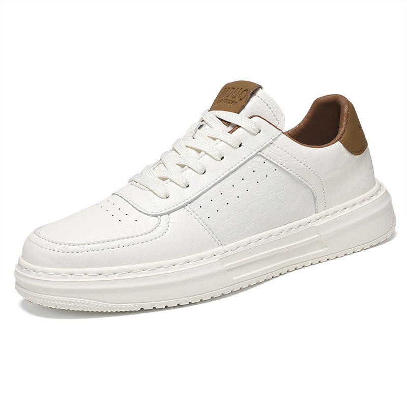 Herren im Frühling, luxuriös und vielseitig, sportliche flache Herren-Freizeitschuhe mit dicker Sohle, wasserdicht aus echtem Leder, klein_voghion.com