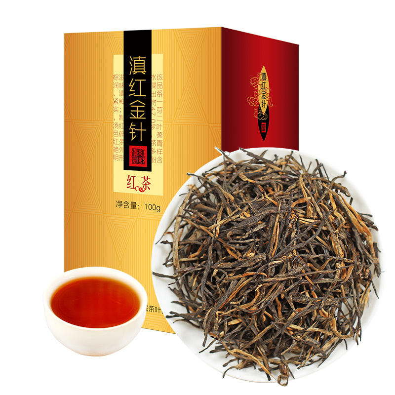 2021 year Dianhong Lily Yunnan Fengqing Yunnan black tea Academy Produced 100 gram/pot Two cans for bag delivery
